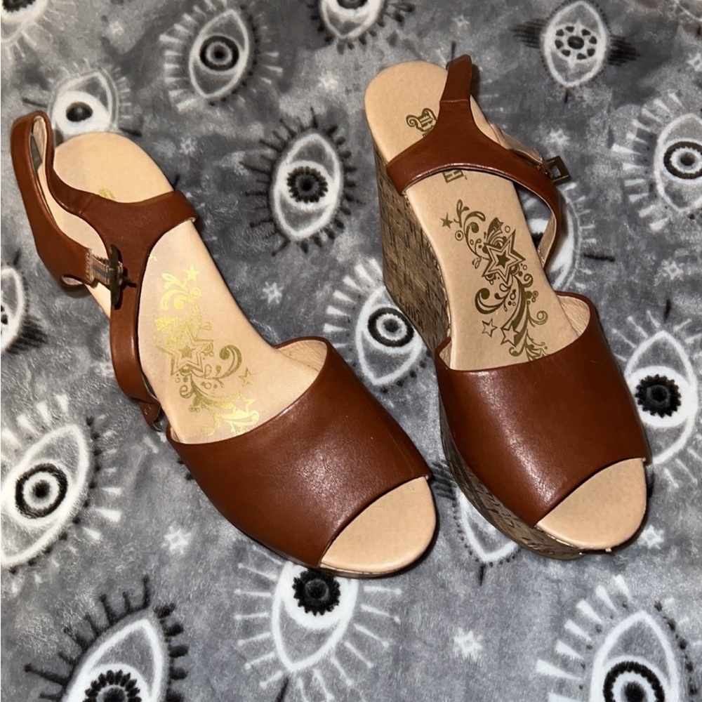 Brown Wedged Heel